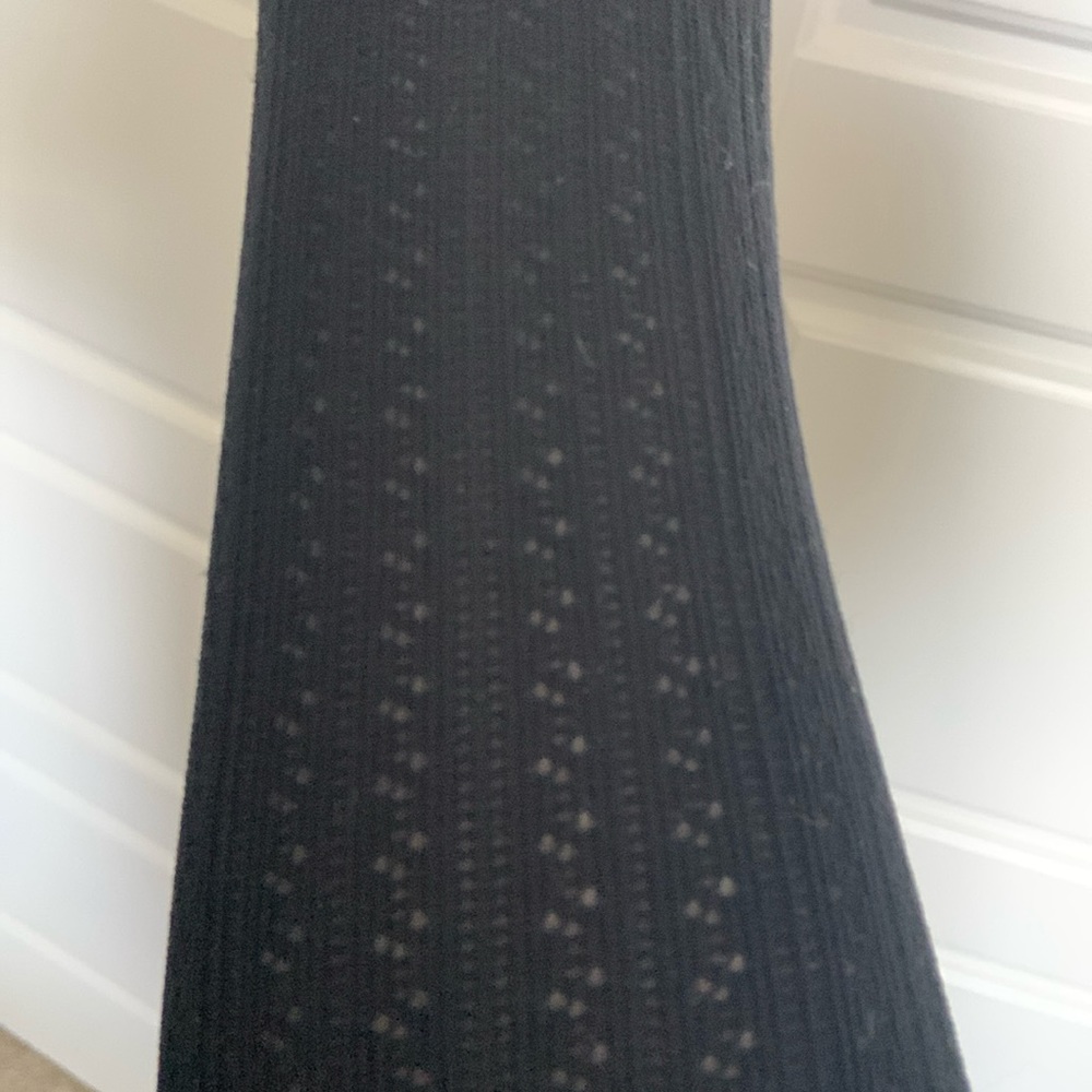 Black Fishnet Crochet Patterned Tights Size Medium